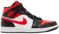 Nike Air Jordan 1 Mid White Black Red Nike Air Jordan 1 Mid White Black Red